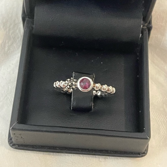Jewelry - Authentic Micheal Dawkins 925 Pink Sapphire beaded ring size ( NOT SURE )